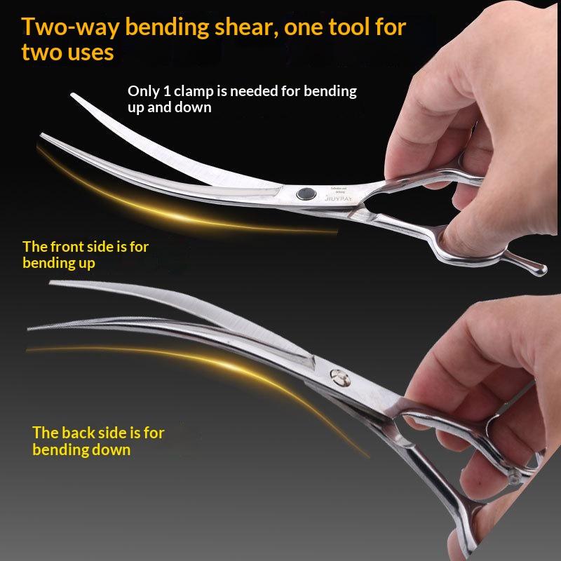Grooming Scissors - 1 Stück Professionelle Trimm-Schere Gebogene Schere