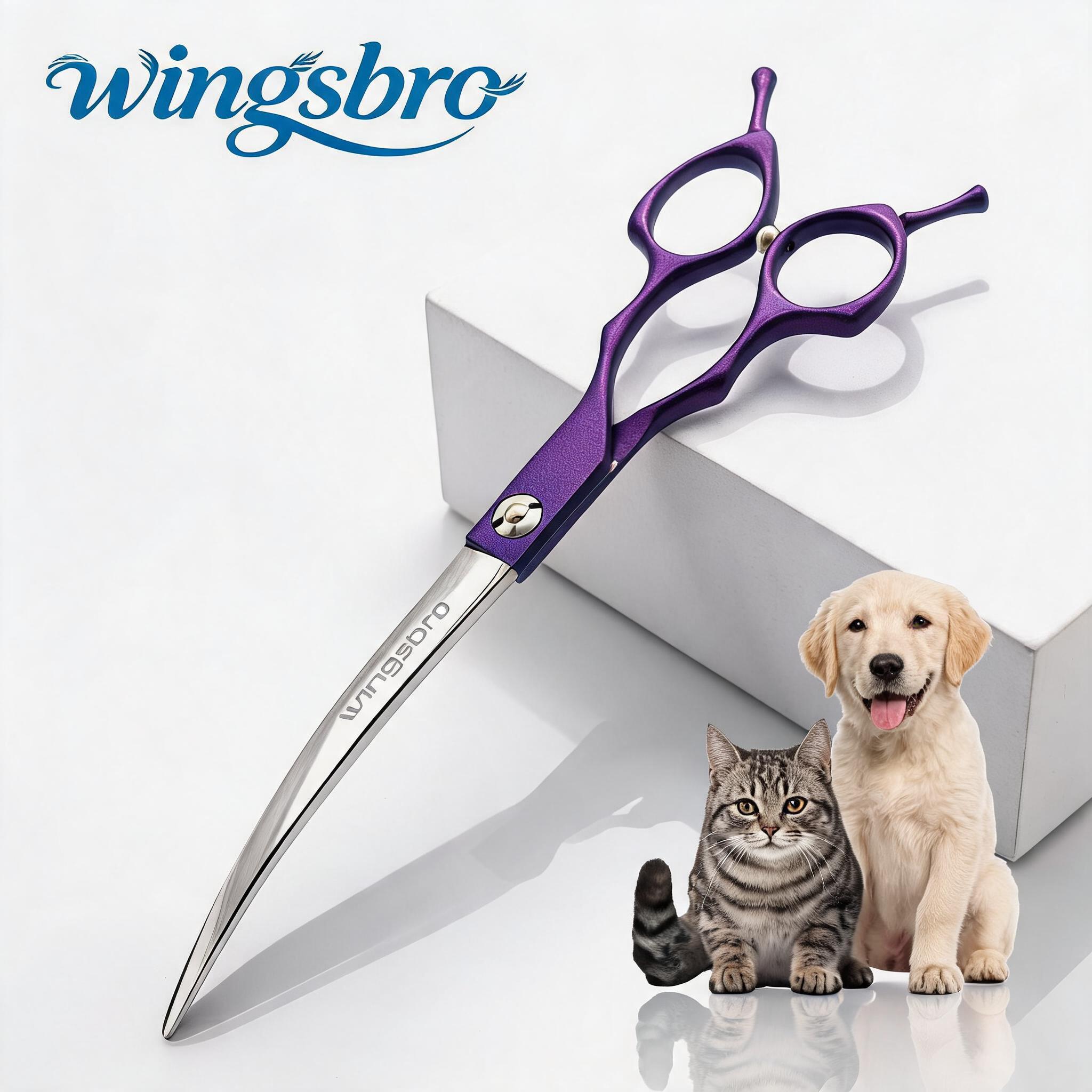 Grooming Scissors - 7 Zoll professionelle Hundepflegeschere Haustier gebogener