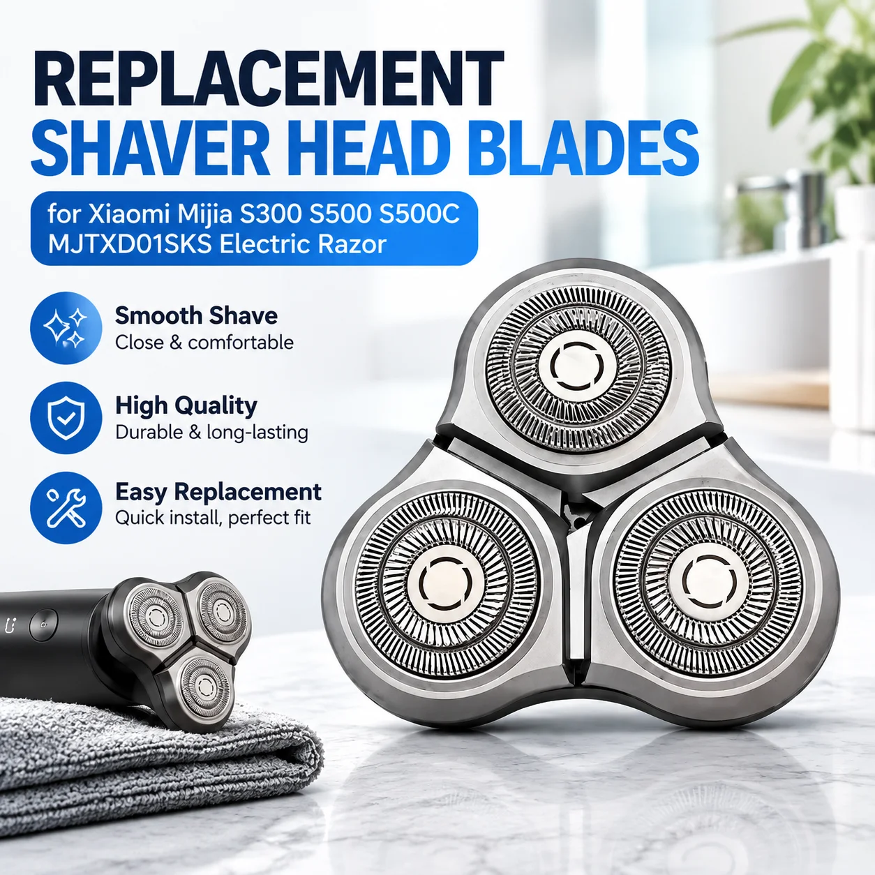 Electric Razor - Ersatz-Rasierkopf-Klingen für Xiaomi Mijia S300 S500