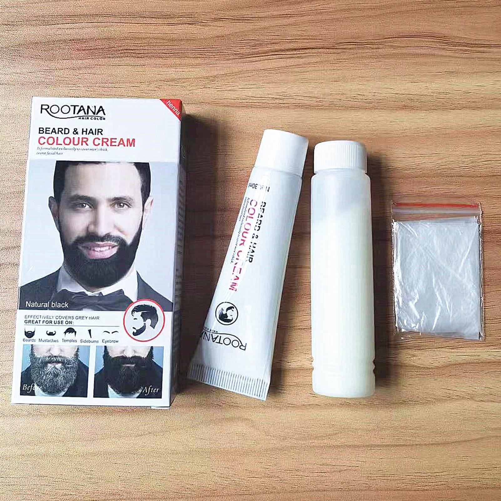 Shaving Cream - Männer-Bartfarbe 60ML Schnurrbartfarbe Natürliche Farbe für