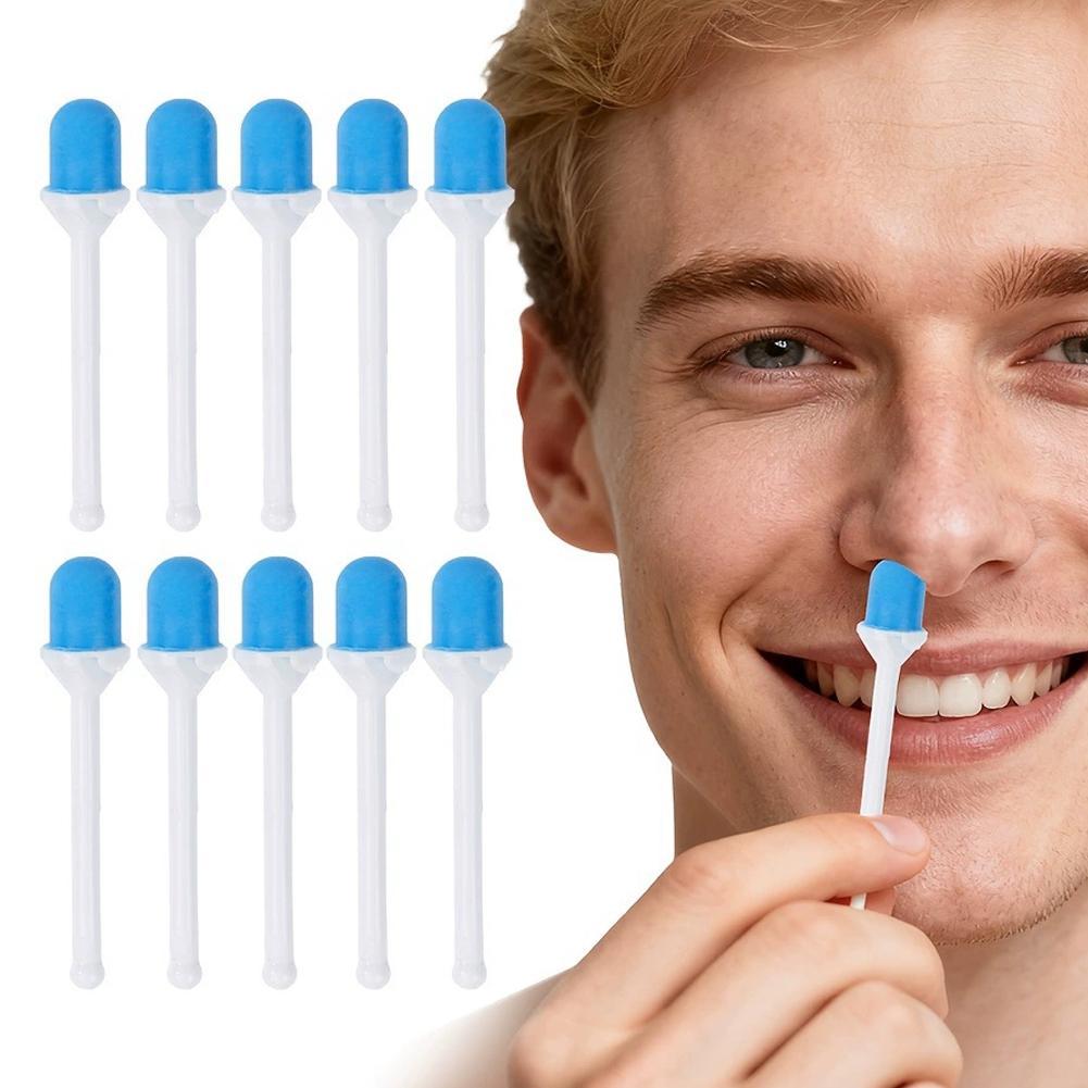 Nose Trimmer - 10 Stück Einweg-Nasenwachsstäbchen, tragbare integrierte Wachsstäbchen