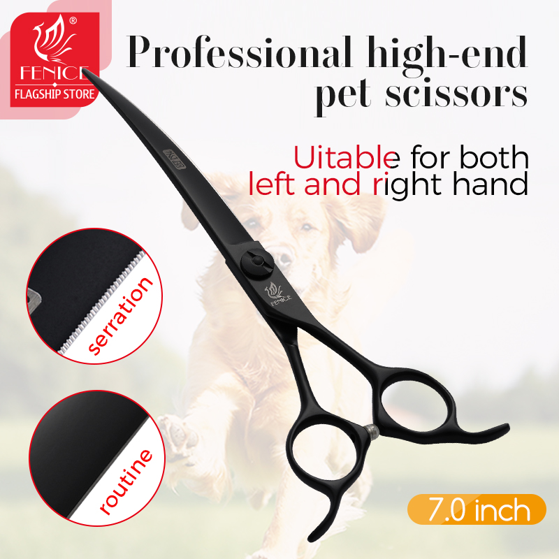 Grooming Scissors - Fenice Professionelle 7 Zoll Gebogene Schneideschere