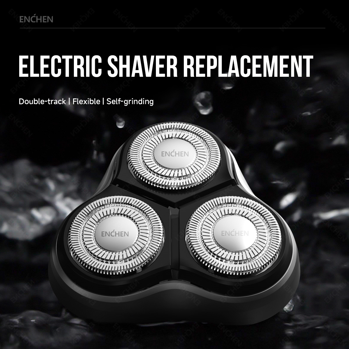 Aftershave - ENCHEN Blackstone's Ersatz-Elektrorasiererkopf BR-1, 1-teilige silberne