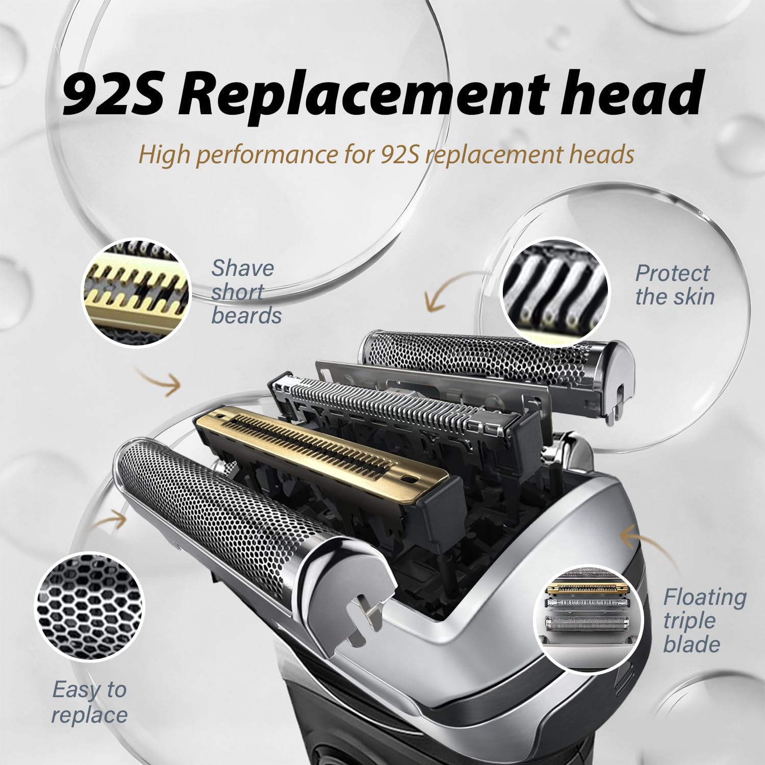 Neuer 92S Ersatz-Folienkopf Ko – Electric Shaver Rotary Bewertung und Preis